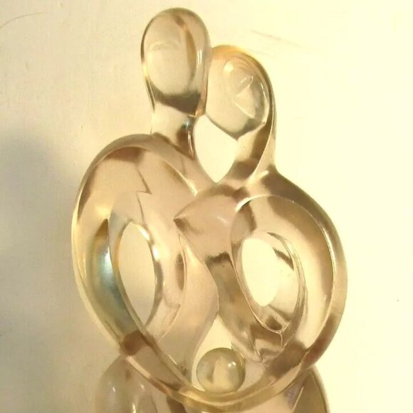 ALVA 1970 Zavel Silber Adam and Eve Lucite Sculpture